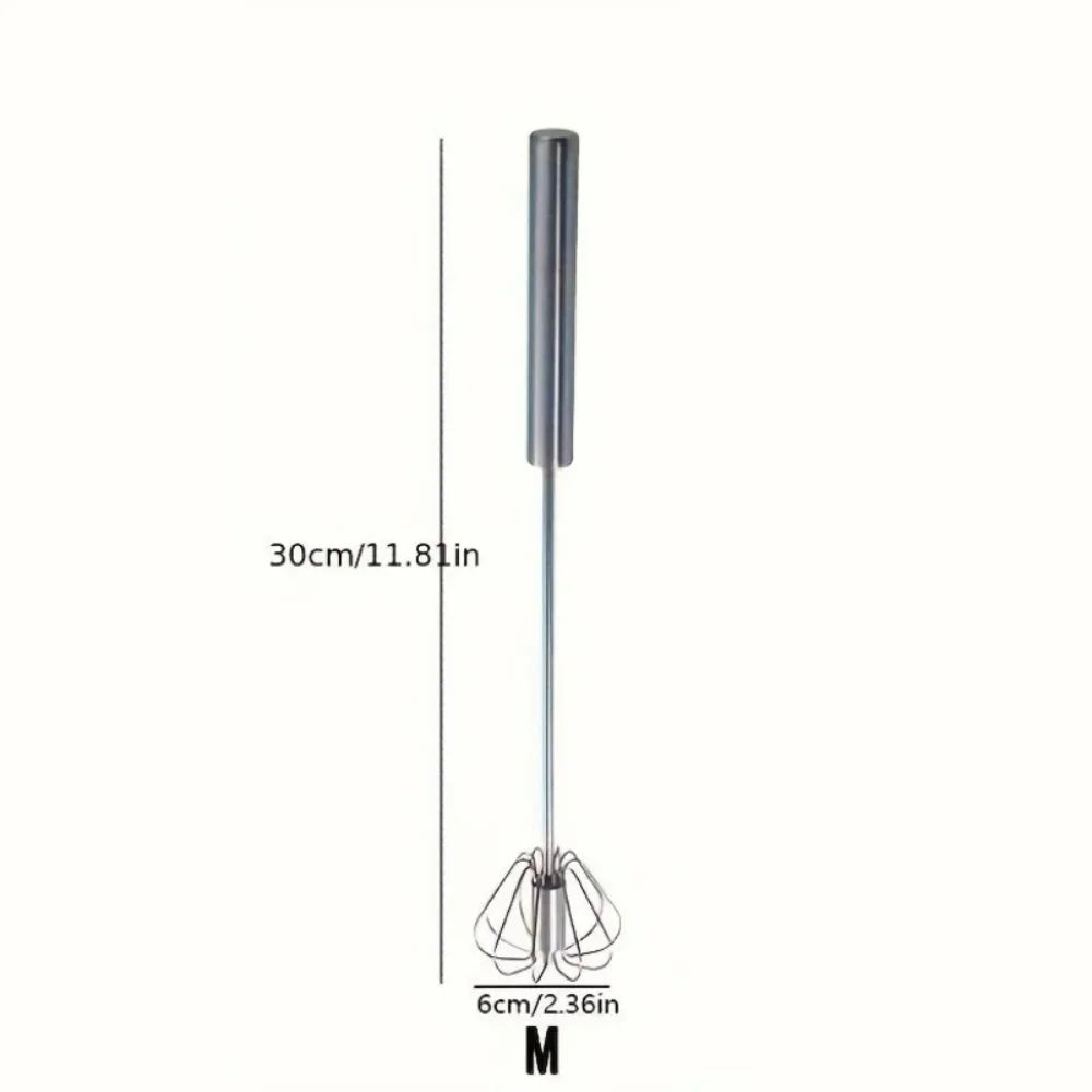 Stainless Steel Rotary Egg Whisk – Semi-Automatic Hand Mixer
