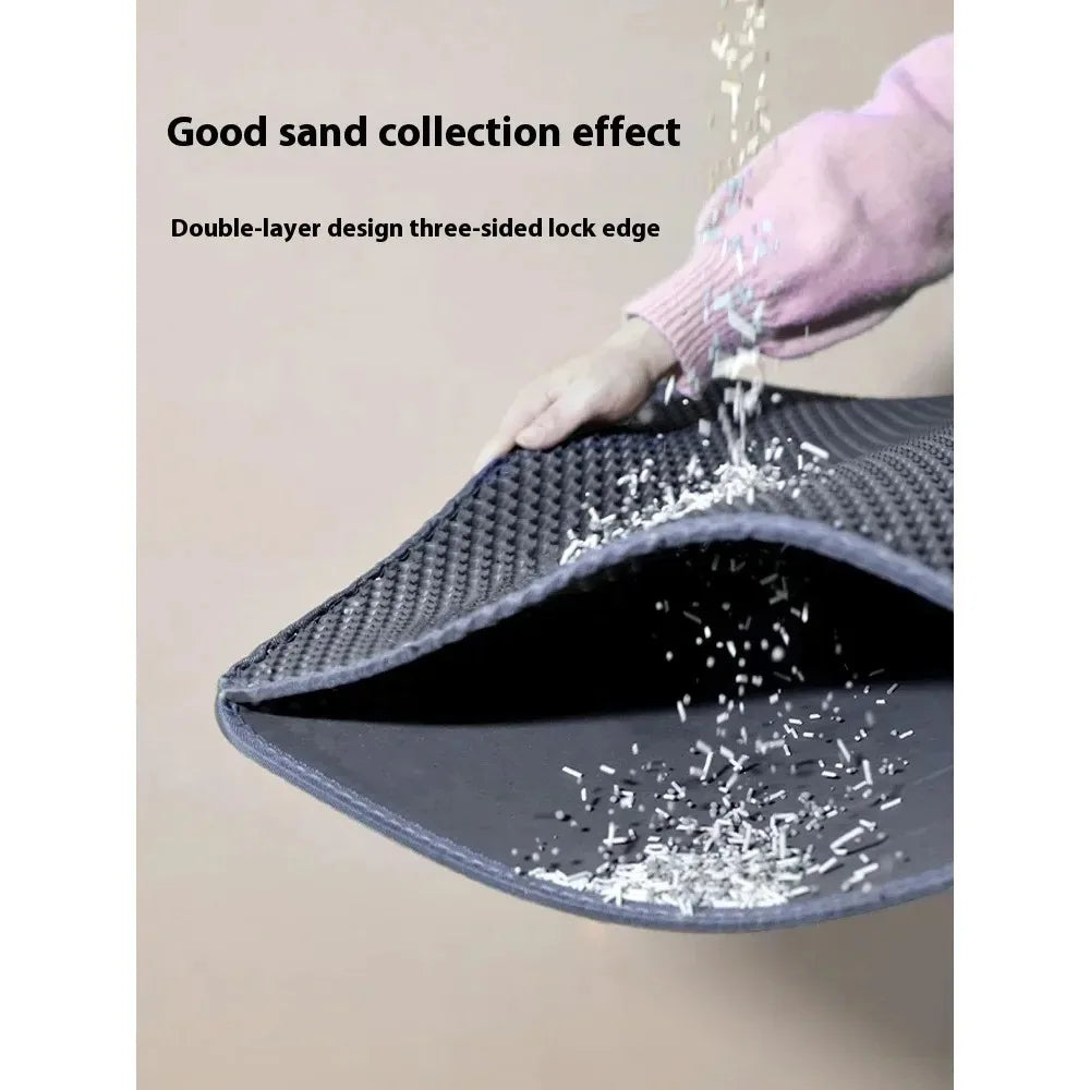 Cat Litter Mat – Double Layer Waterproof Non-Slip Sand Trapping Mat