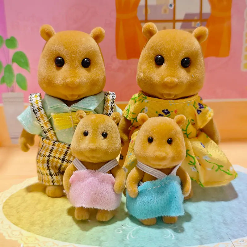 Animal Family Dollhouse Figures – Simulation Forest Animal Toy Set