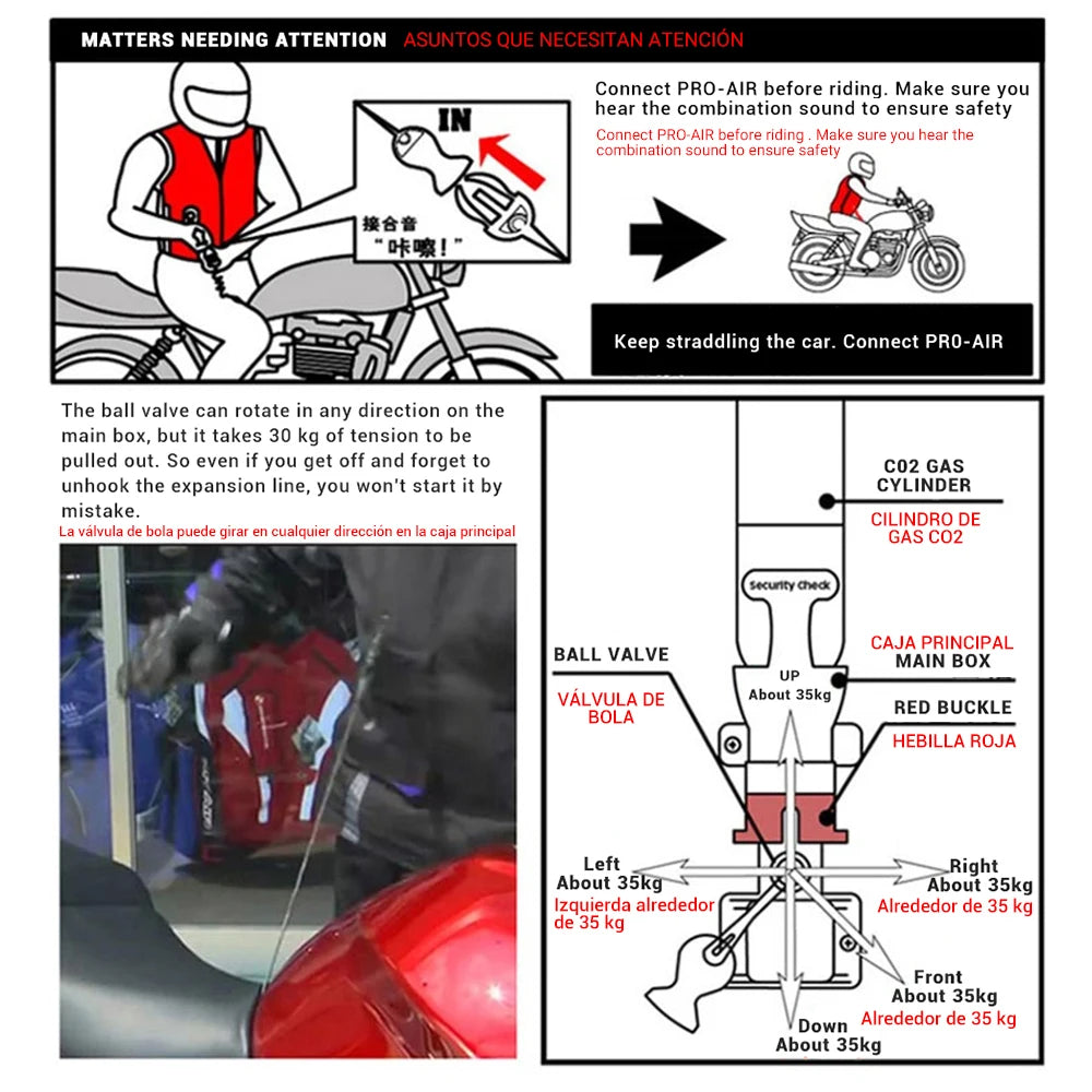Motorcycle Airbag Safety Vest with CE Protector – Motocross Riding