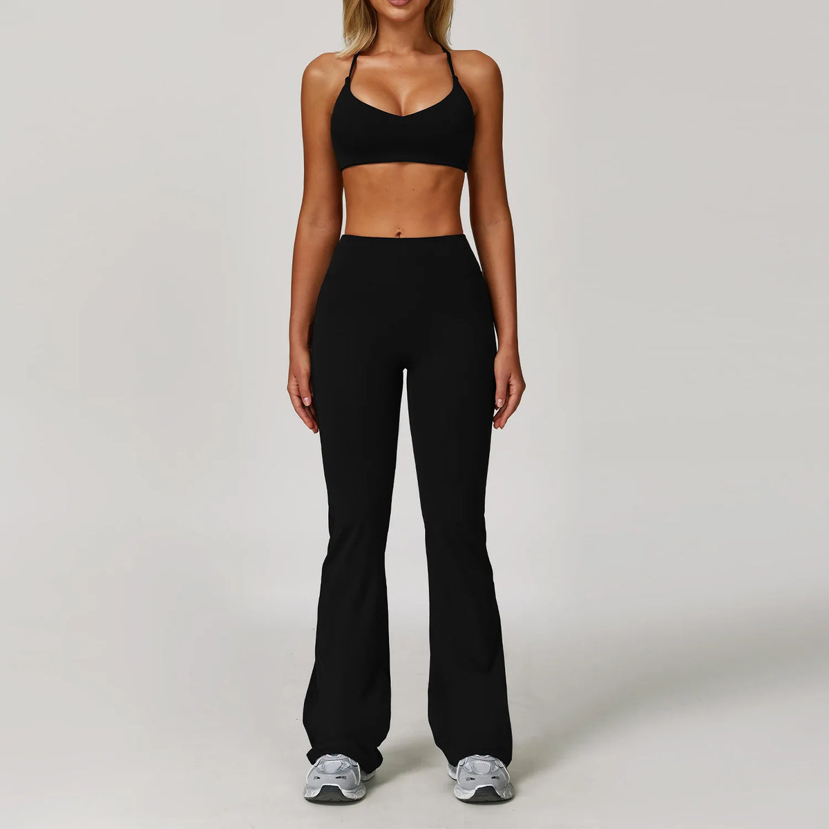 Women's Yoga Set 2-3 Piece Workout Tracksuit with Sports Bra