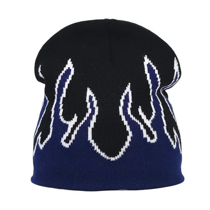 Y2K Letter Print Knit Beanie Hat – Unisex Winter Cap