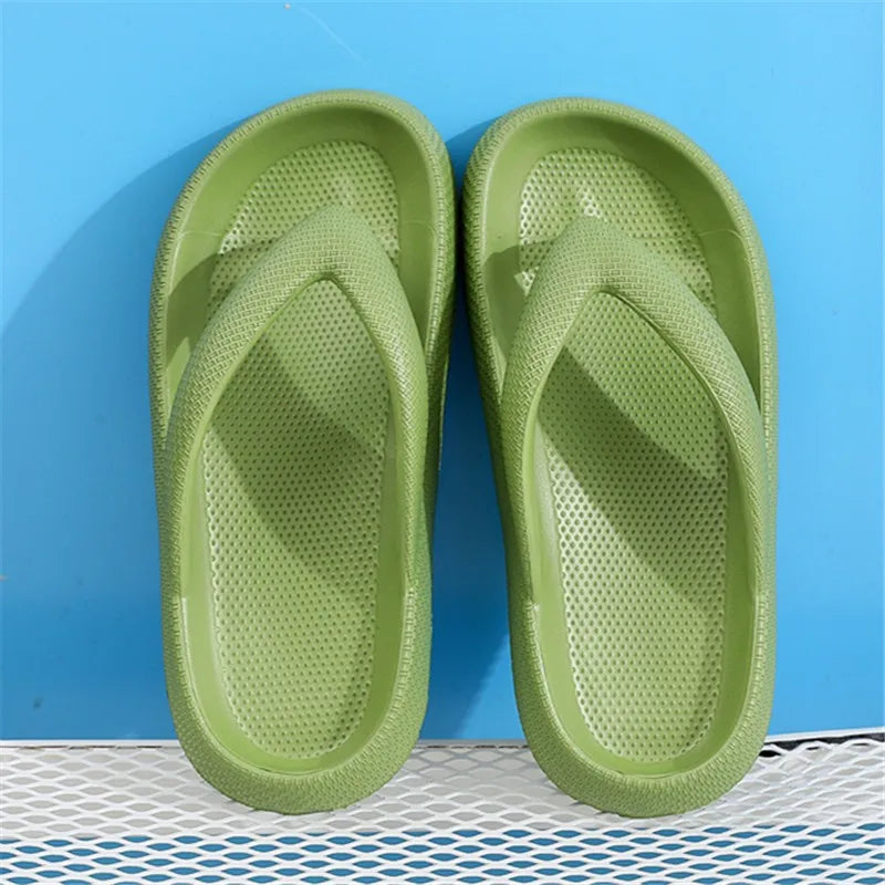 Women's Flip Flop Slippers – Soft Sole Flat Platform Beach Sandals