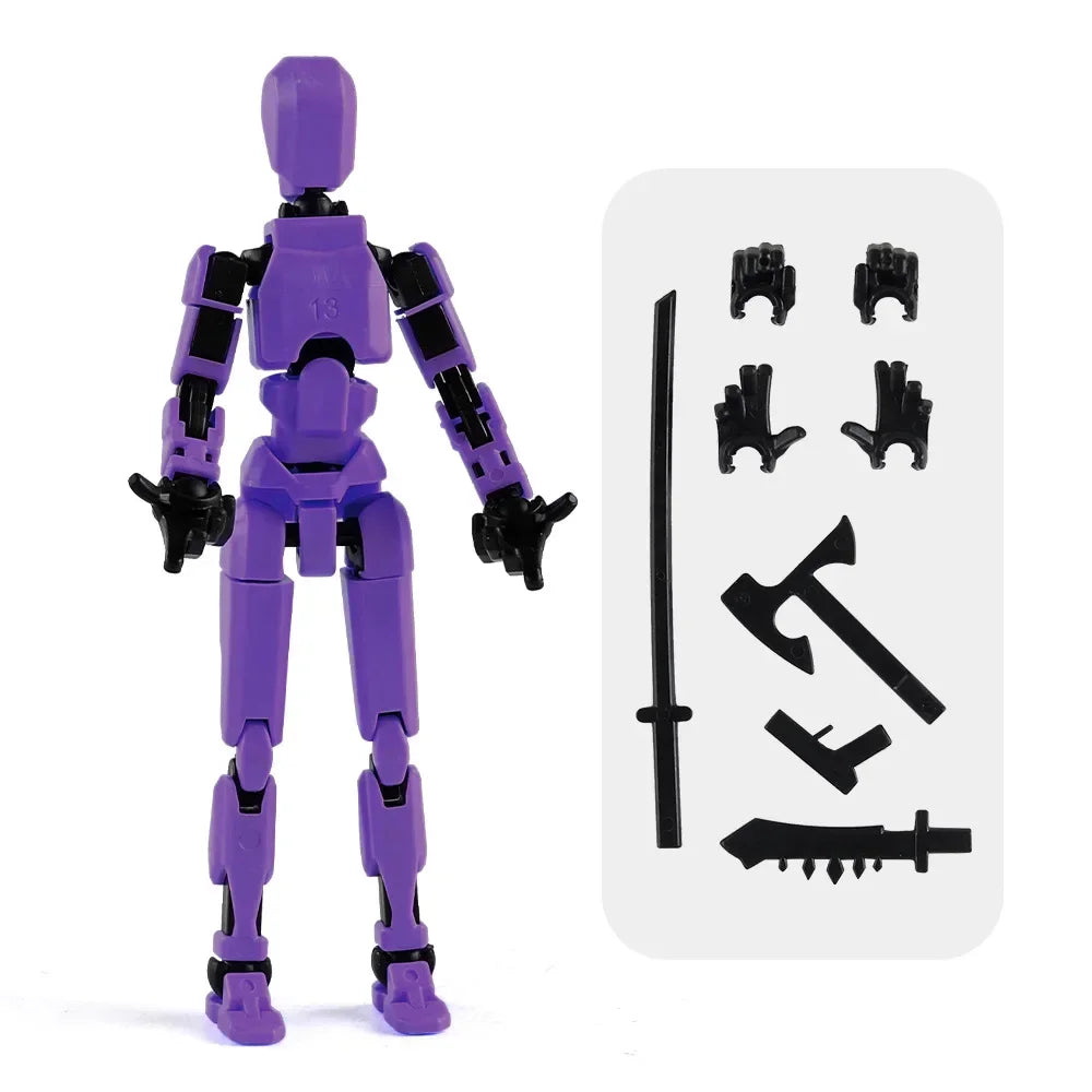 3D Printed Multi-Jointed Robot Action Figure – Full Articulation with Accessories