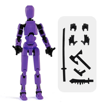 3D Printed Multi-Jointed Robot Action Figure – Full Articulation with Accessories