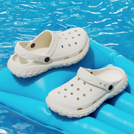 Clogs Unisex Non-Slip Summer Sandals – Breathable Hole Shoes with Thick Sole