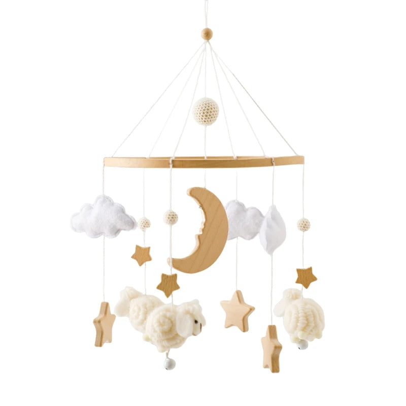 Wooden Baby Mobile Arm Bracket for Crib – Newborn Hanging Toy Holder