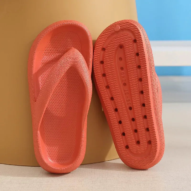 Women's Flip Flop Slippers – Soft Sole Flat Platform Beach Sandals