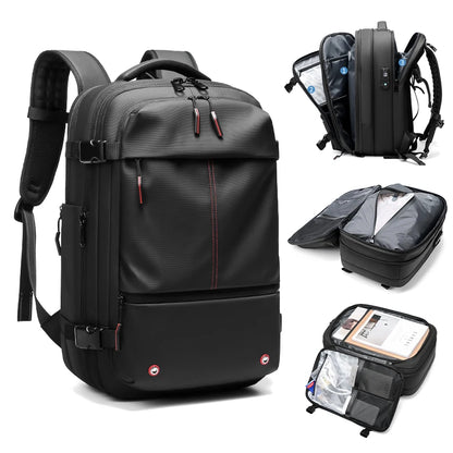 17-Inch Laptop Backpack for Men – Expandable Travel & Business Bag