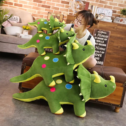 Dinosaur Stuffed Animal Plush Toy for Kids – Triceratops & Stegosaurus
