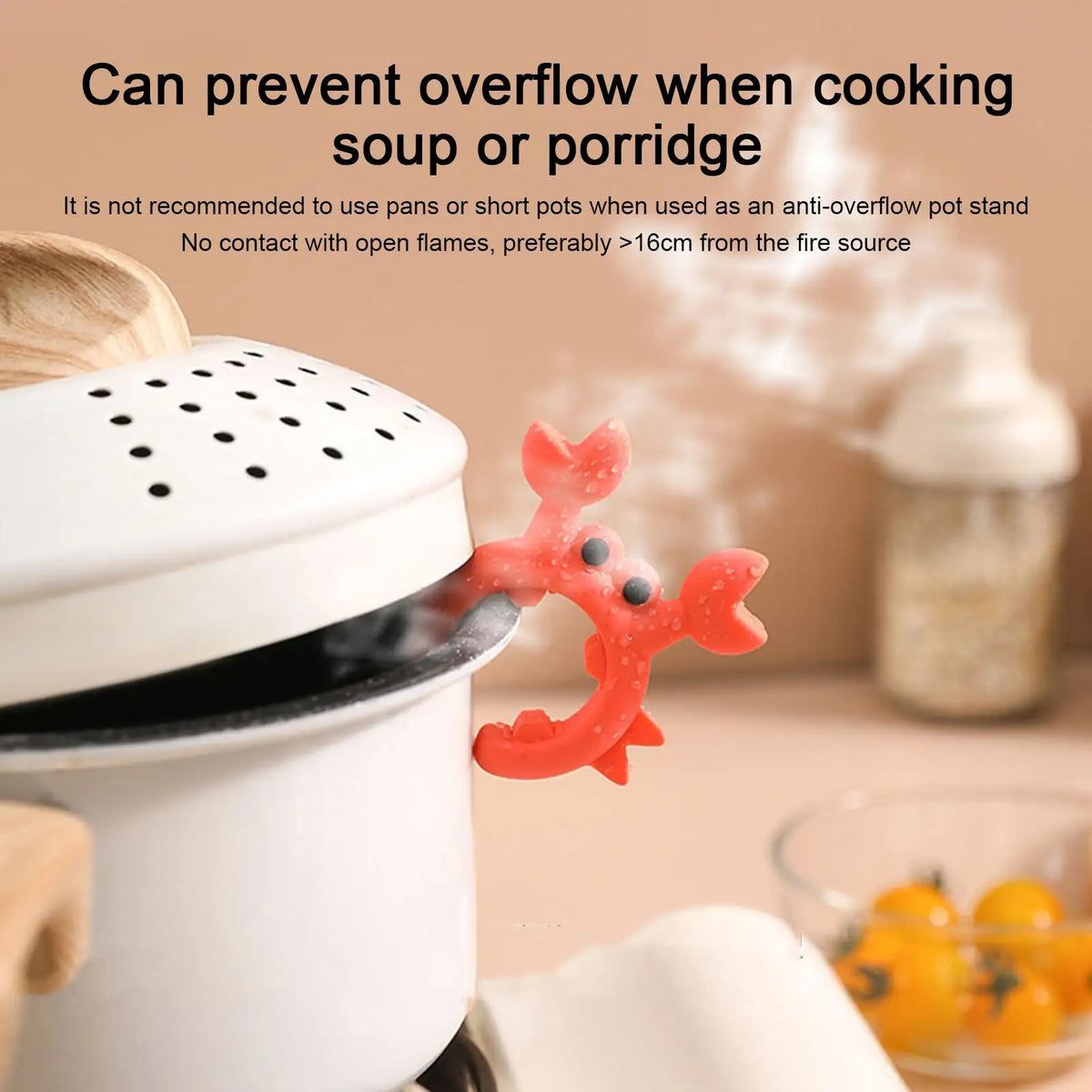 Crab Shaped Silicone Utensil Rest & Spoon Holder for Stove