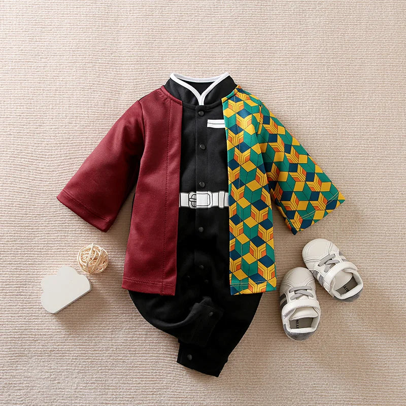Baby Anime Costume Romper Long Sleeve Cotton Bodysuit