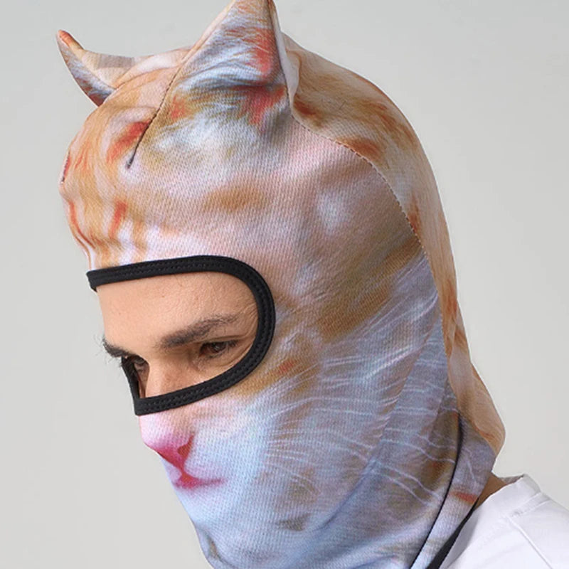 3D Cat Animal Balaclava Full Face Mask for Skiing & Motorcycle