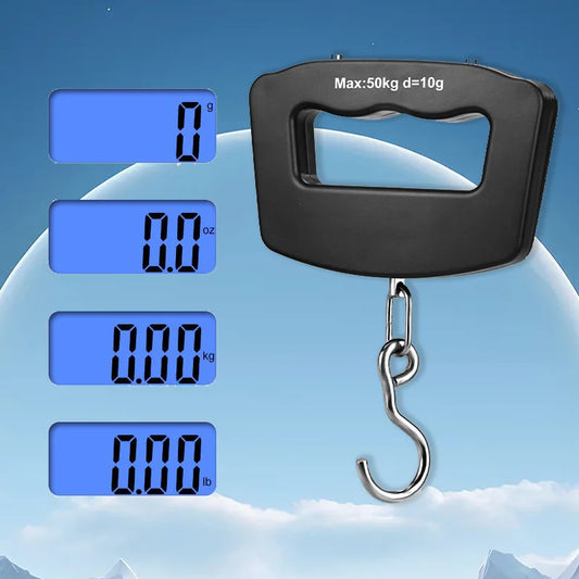 Portable Digital Hanging Scale – LCD Backlight for Luggage & Fish