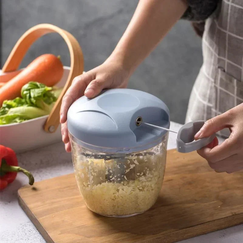 Manual Vegetable Chopper – Pull-String Onion & Food Cutter