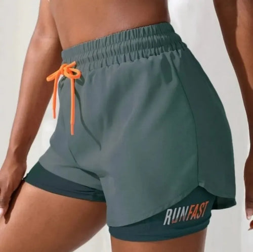 2-in-1 Running Shorts Women – High Waist with Built-In Liner