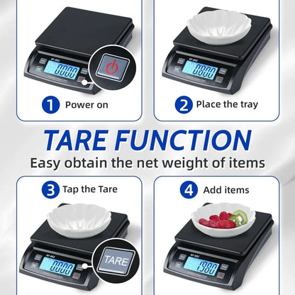 Digital Kitchen Scale 30kg – LCD Electronic Food Scale for Baking & Cooking