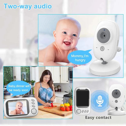 3.5-Inch Baby Monitor with LCD Screen & Two-Way Audio