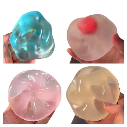 Strawberry Mochi Squeeze Stress Ball – Slow Rebound Sensory Toy