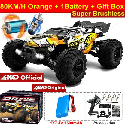 4WD RC Car 1/16 Scale – 50/80KM/H High Speed Off-Road Remote Control Truck