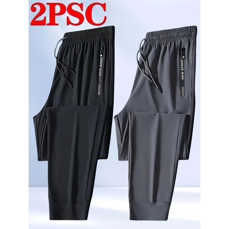 2-Pack Men's Quick-Dry Jogger Pants – Stretch Sweatpants