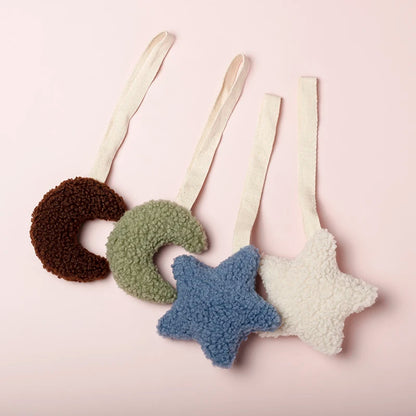 Baby Pacifier Clip – Sherpa Star & Moon Soother Holder