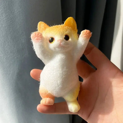 Simulated Cat Squeeze Toy – Soft Stress Relief Fidget Figure