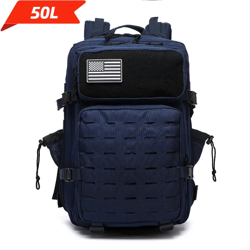 Tactical MOLLE Backpack 25L/50L – Military Hiking Rucksack with Bottle Holders