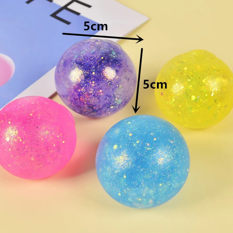 Squishy Aurora Duck Stress Relief Toy – Glitter Squeeze Fidget