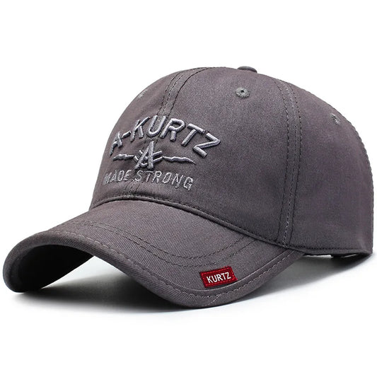 Embroidered Baseball Cap – Unisex Outdoor Sun Hat with Red Label