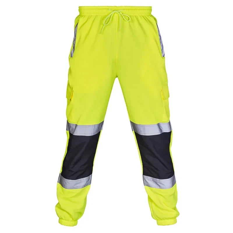 Men's Reflective Safety Cargo Sweat Pants – Hi-Vis Workwear Joggers