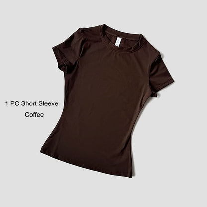 Women's Yoga Set – Sport Top & High Waist Shorts for Gym & Fitness