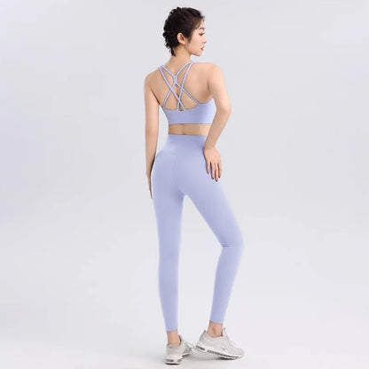 Women's 2-Piece Yoga Set – Sports Bra & High-Waist Leggings