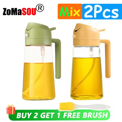 2-in-1 Oil Spray Bottle & Pourer – Kitchen Dispenser