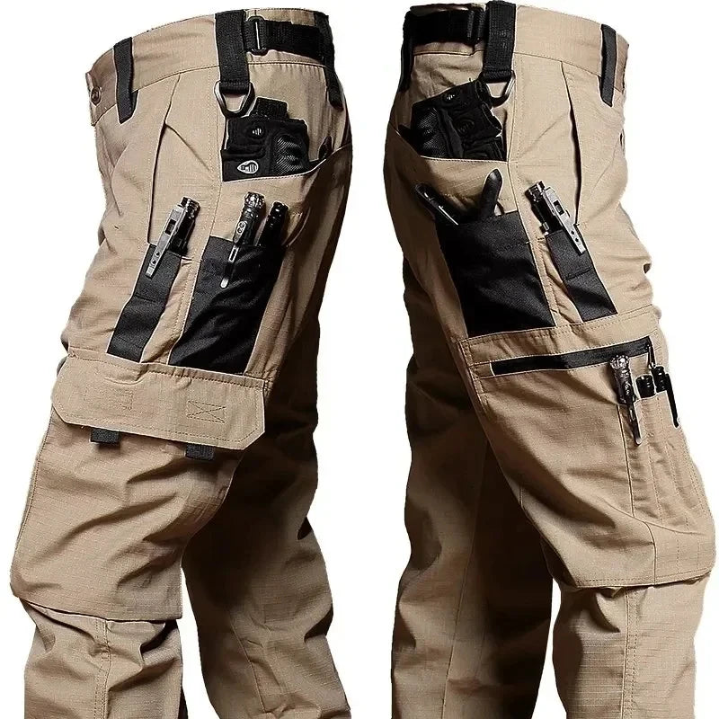 Men's Tactical Cargo Pants – Waterproof Multi-Pocket Combat Trousers