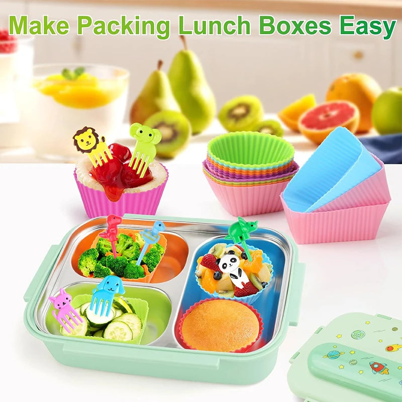 Kids Bento Food Picks Set – Cute Animal Forks & Lunch Accessories