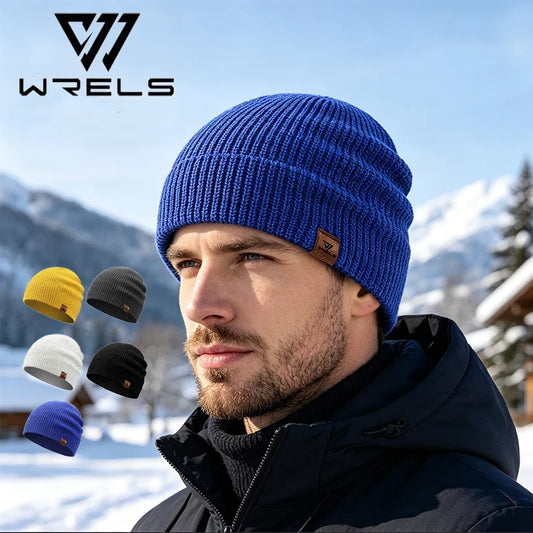 Reflective Knitted Beanie Hat – Warm Windproof Unisex Winter Cap