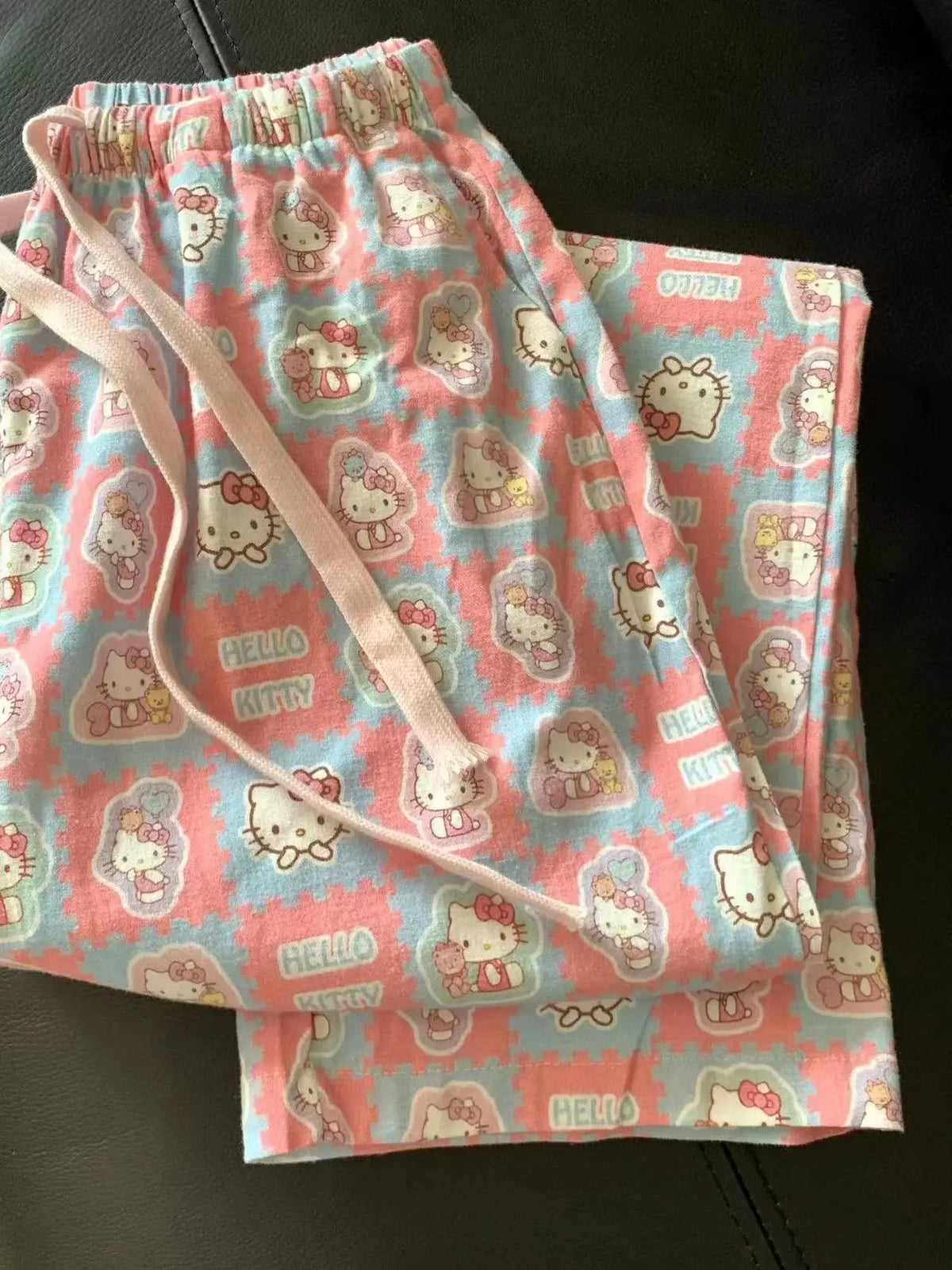 Hello Kitty Plush Sleep Pants – Soft Cotton Lounge Pajama for Women