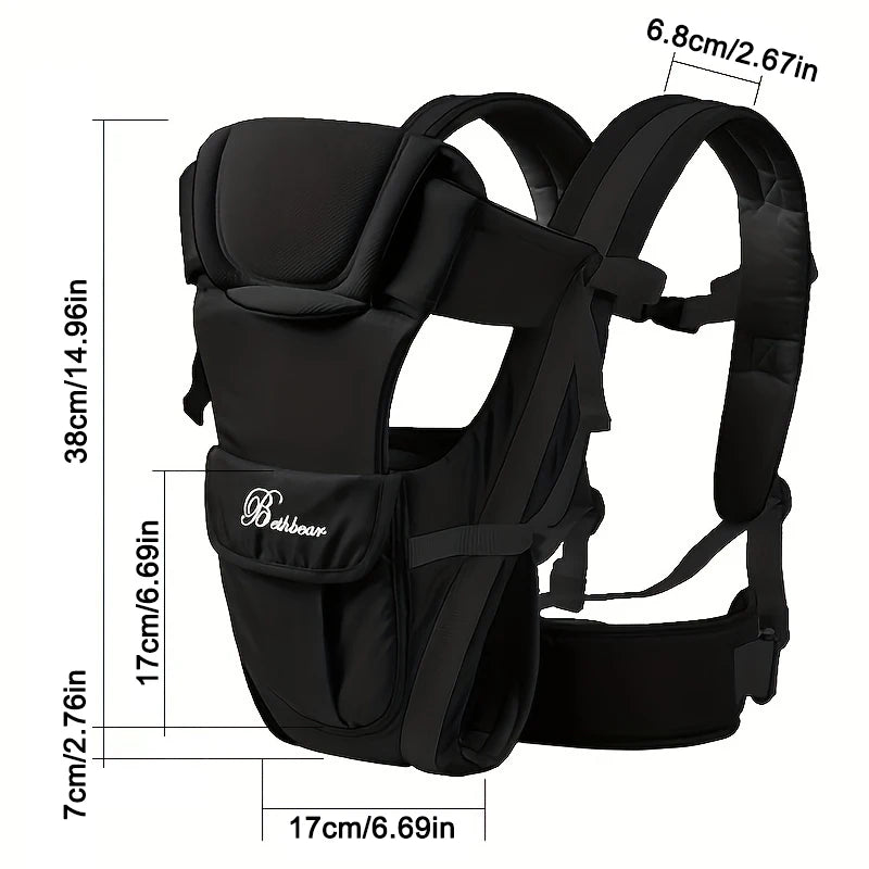 4-in-1 Ergonomic Baby Carrier – Infant Backpack Sling with Padded Support