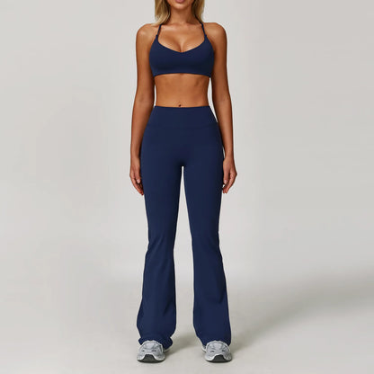 Women's Yoga Set 2-3 Piece Workout Tracksuit with Sports Bra