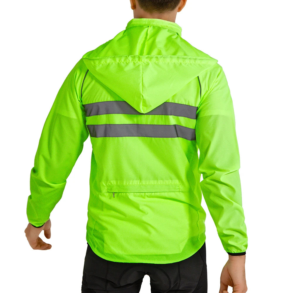 Cycling Windbreaker Vest Men Packable Windproof Reflective Jacket