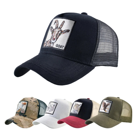Animal Embroidery Trucker Cap – Snapback Baseball Hat