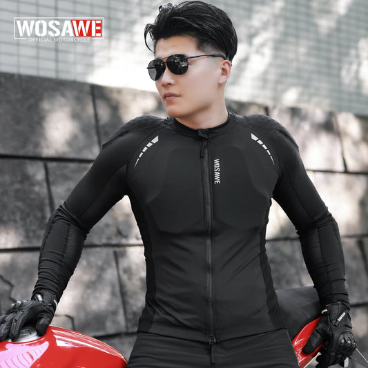 WOSAWE Men's Motorcycle Jacket – Lightweight Motorbike Riding Coat