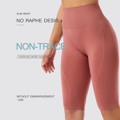Women's Seamless Yoga Shorts – High Waist Tummy Control