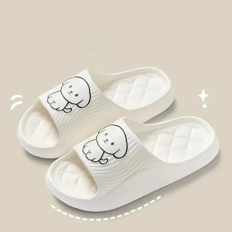 Pillow Slide Slippers – Cute Embossed Non-Slip EVA Indoor Sandals