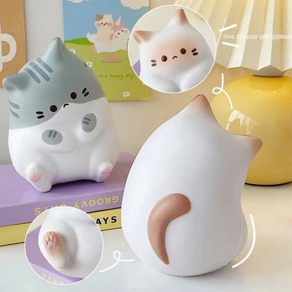 Cat Squishy Stress Relief Toy – Slow Rising PU Squeeze Ball
