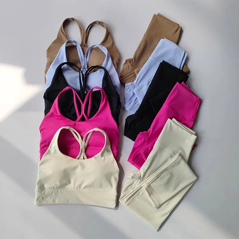 Women's 2-Piece Yoga Set – Sports Bra & High-Waist Leggings