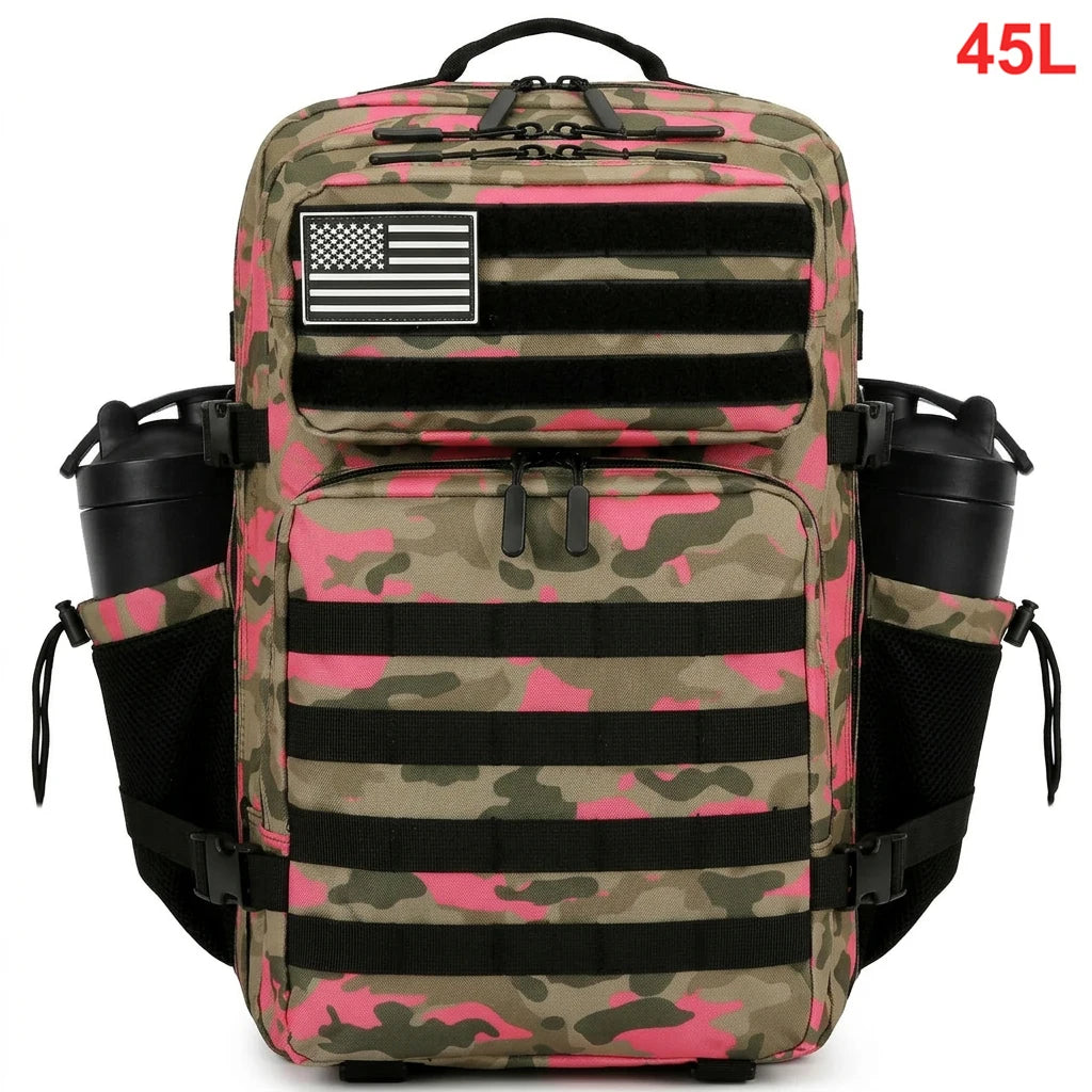 45L Tactical Backpack – Waterproof MOLLE Gym & Hiking Bag