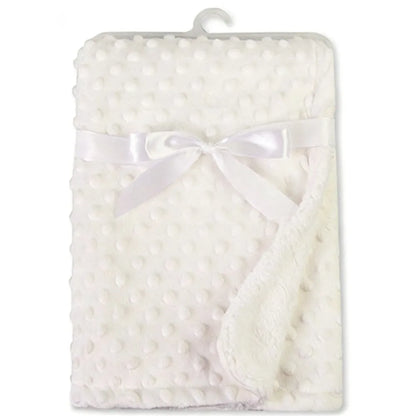 Baby Blanket Soft Minky Dot Fleece – Newborn Swaddle Wrap