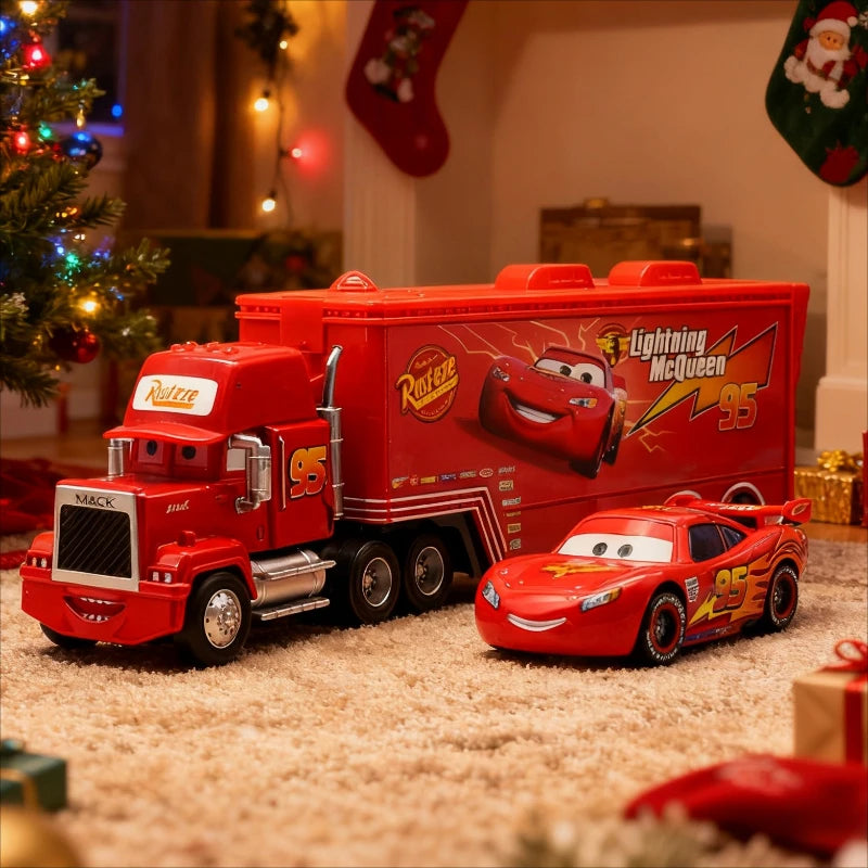 Pixar Cars Lightning McQueen and Uncle Mike Truck Set